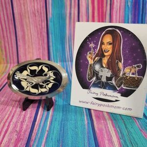 Roadrunner on Blue Epoxy Belt Buckle